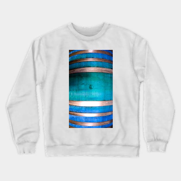 Blue and Silver Barrel - by Avril Thomas Crewneck Sweatshirt by MagpieSprings